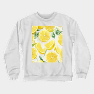 Yellow Watercolor Lemon Slices Crewneck Sweatshirt